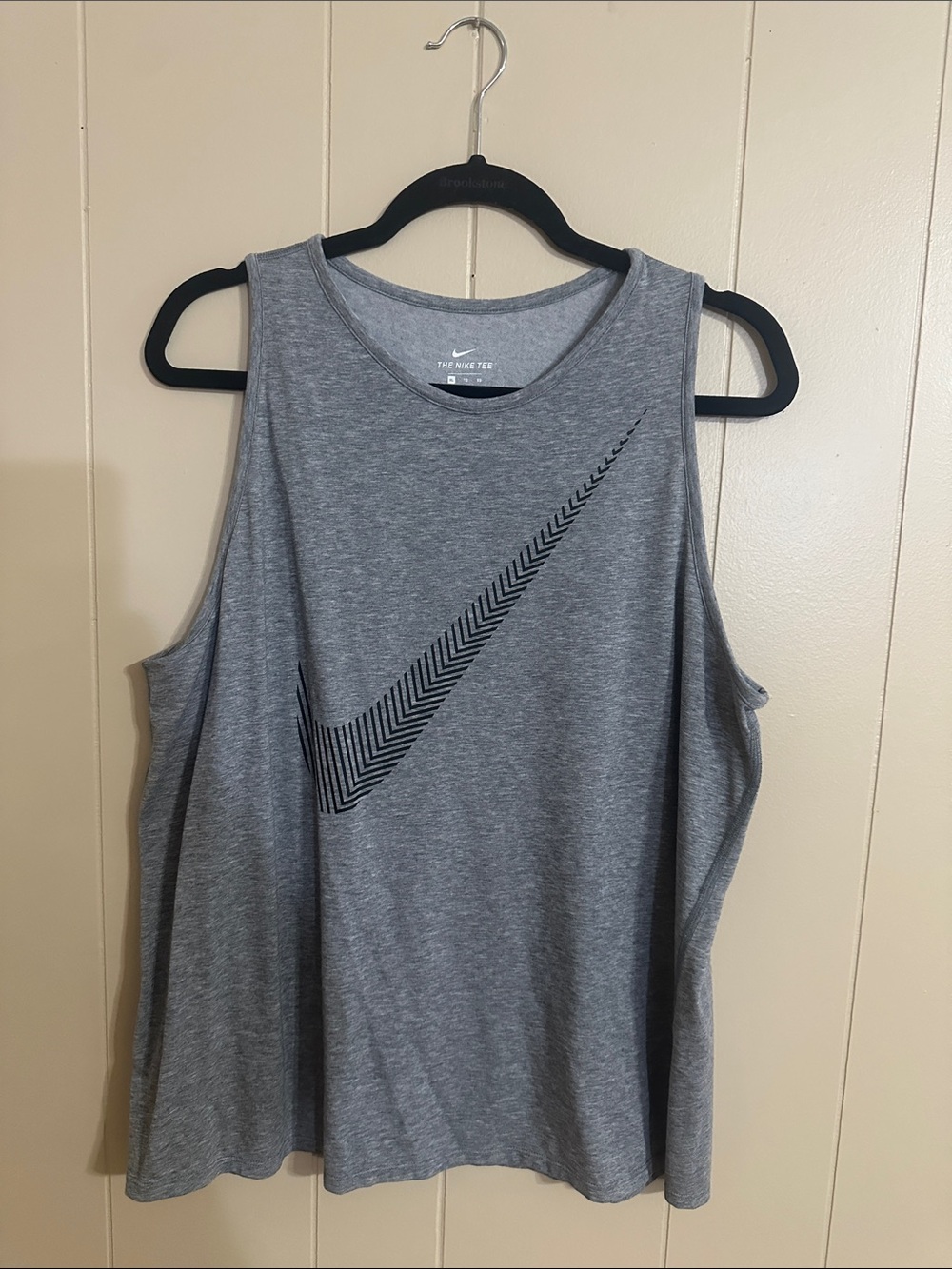 Nike Women's Gray Tank Top with Chevron Swoosh